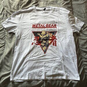 Metal Gear Solid Graphic T Shirt Anime Video Games - Size XL XXL New White